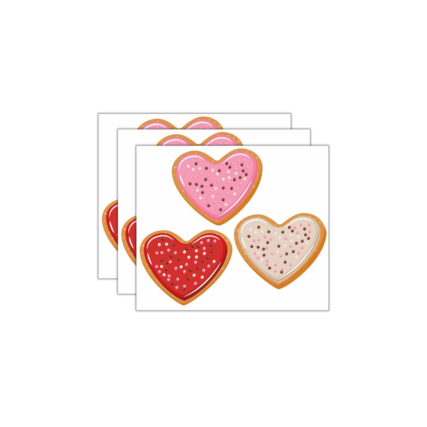 Eureka® Heart Cookies Paper Cut-Outs, 36 Per Pack, 3 Packs