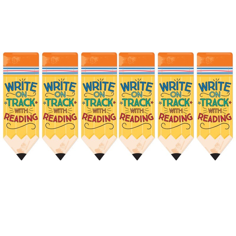 Eureka® Pencil Write on Track with Reading Bookmarks, 36 Per Pack, 6 Packs