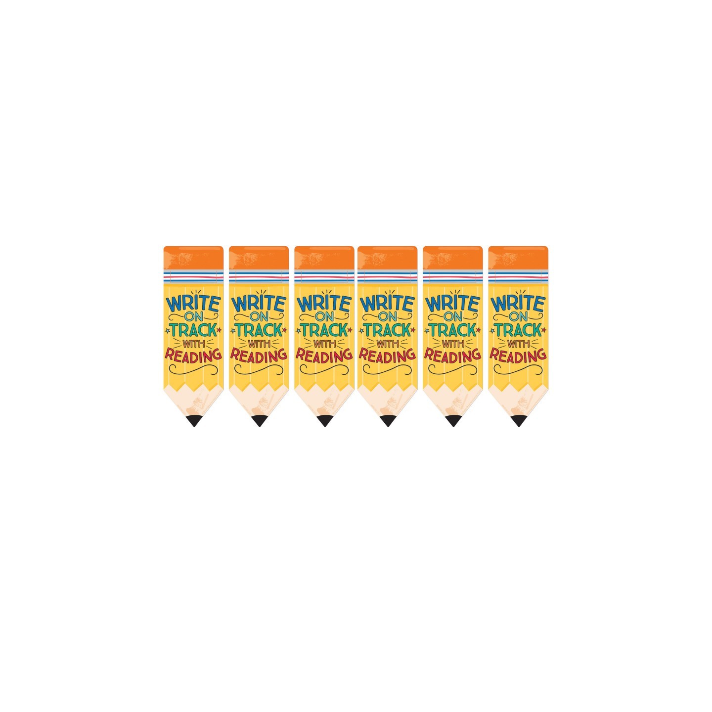 Eureka® Pencil Write on Track with Reading Bookmarks, 36 Per Pack, 6 Packs