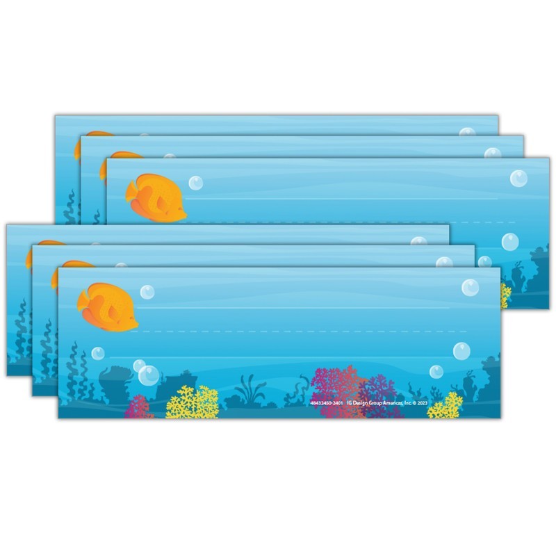 Eureka® Seas the Day Tented Name Plates, 36 Per Pack, 6 Packs