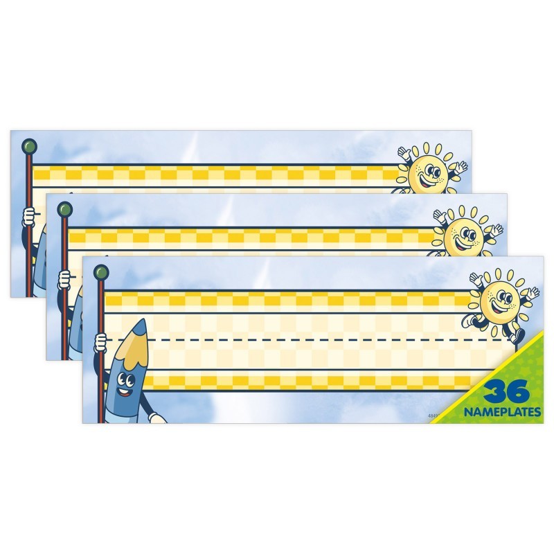 Eureka® S'Cool Era Tented Name Plate, 9-5/8" x 6-1/2", 36 Per Pack, 3 Packs
