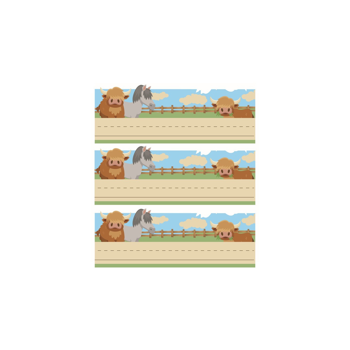 Eureka® Wild Wild Classroom Tented Name Plate, 9-5/8" x 6-1/2", 36 Per Pack, 3 Packs