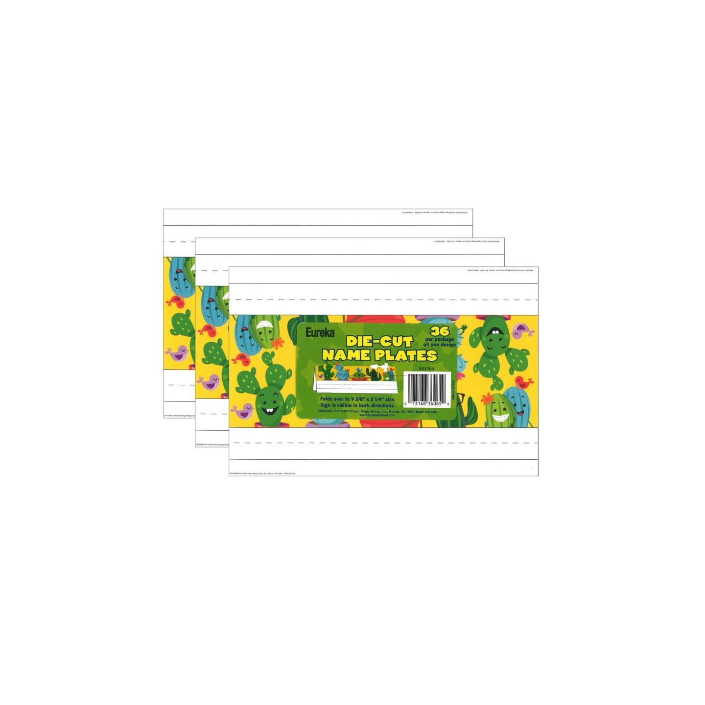 Eureka® A Sharp Bunch Die Cut Tented Name Plates, 36 Per Pack, 3 Packs