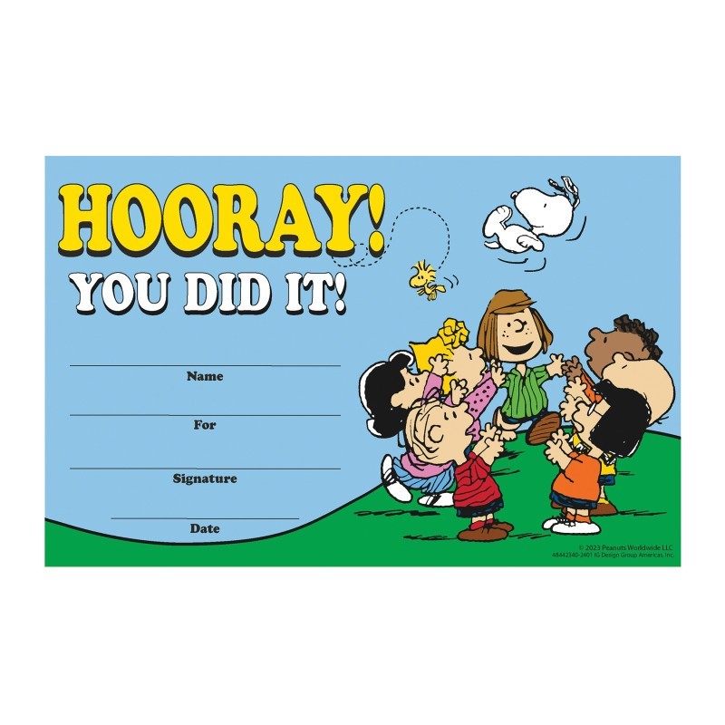 Eureka® Peanuts® Recognition Awards, Pack of 36