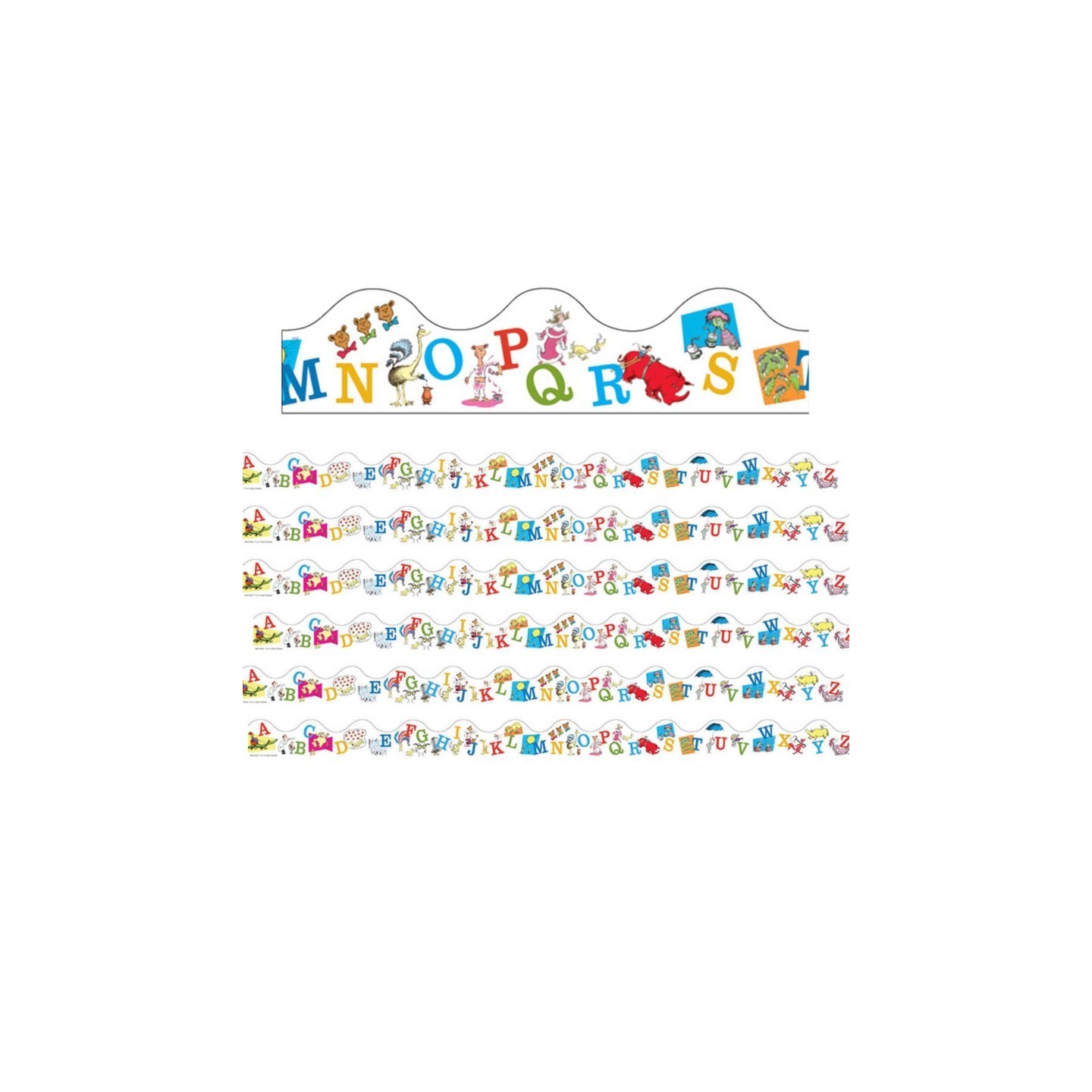 Eureka® Dr. Seuss™ ABC Deco Trim®, 37 Feet Per Pack, 6 Packs