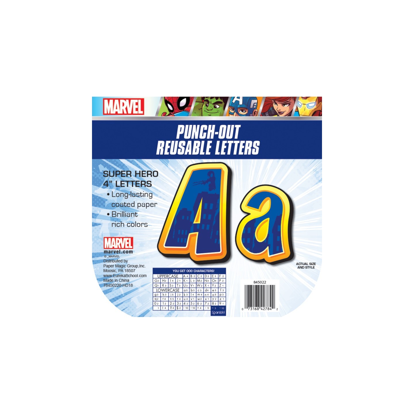 Eureka® Marvel™ Super Hero Adventure Deco Letters, 223 Characters