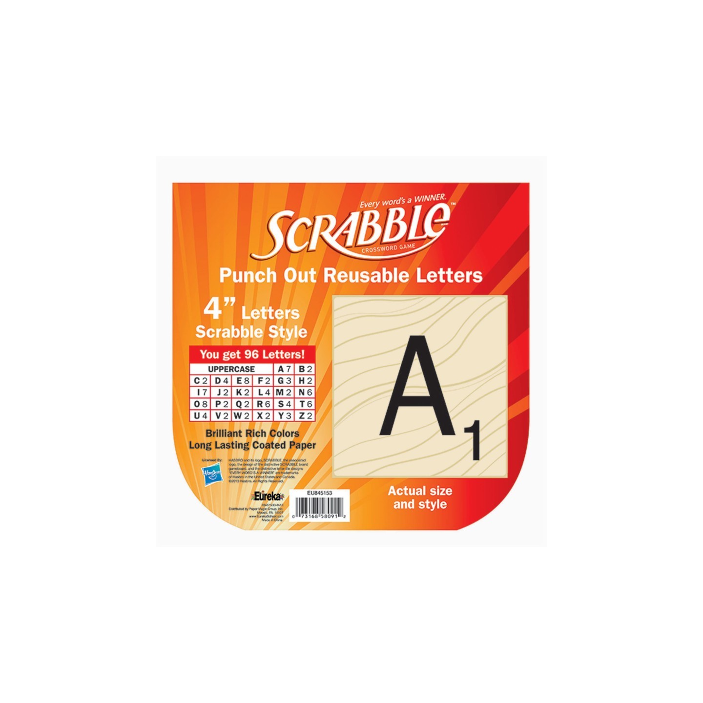 Eureka® Scrabble™ Deco 4" Letters, 96 Letters