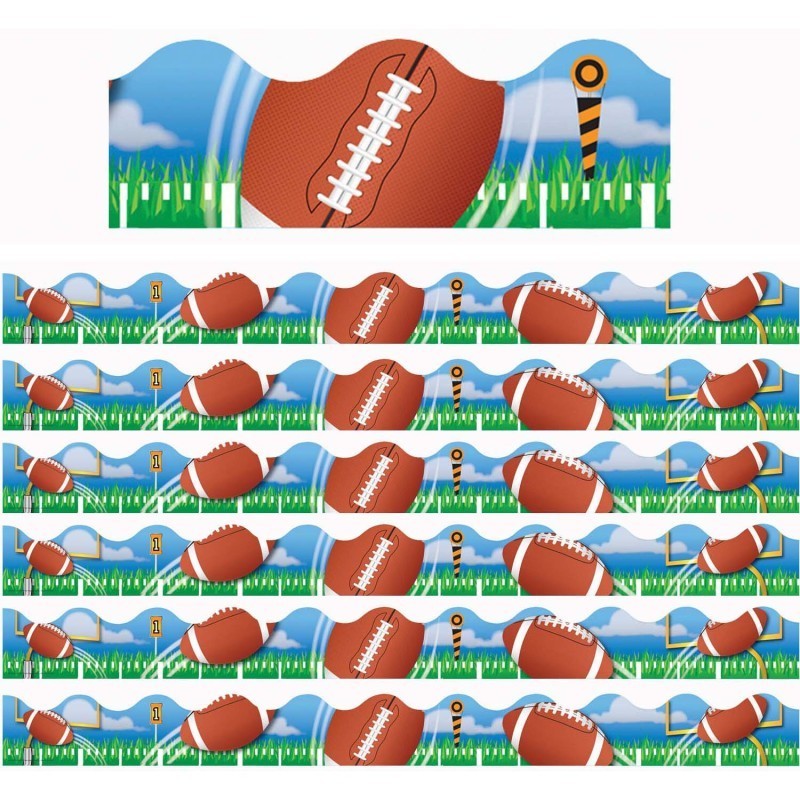 Eureka® Football Deco Trim®, 37 Feet Per Pack, 6 Packs